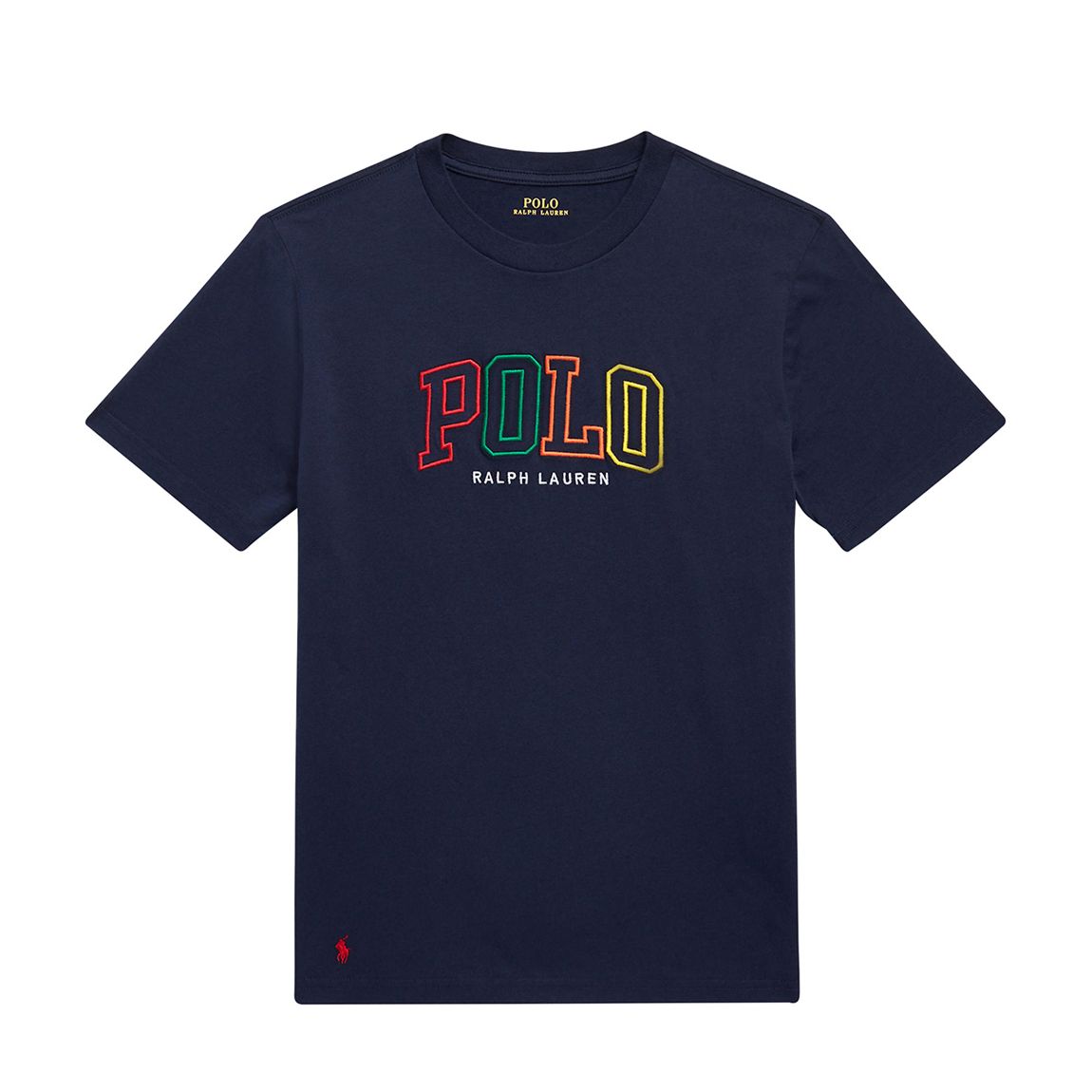 Older Boy′s Navy Rainbow Logo Cotton Jersey T-Shirt main product photo