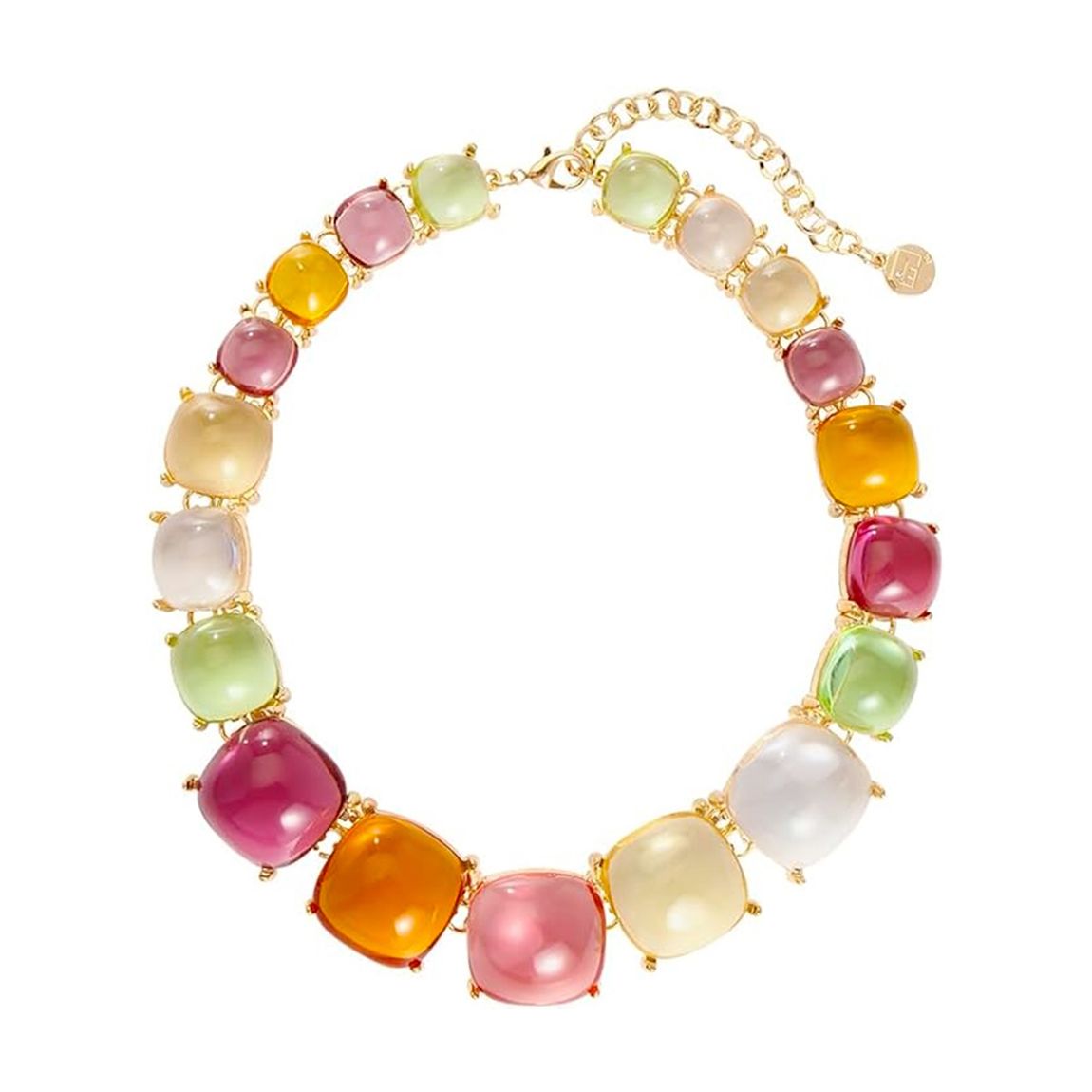 18K Gold Multi Gemstone Necklace main product photo