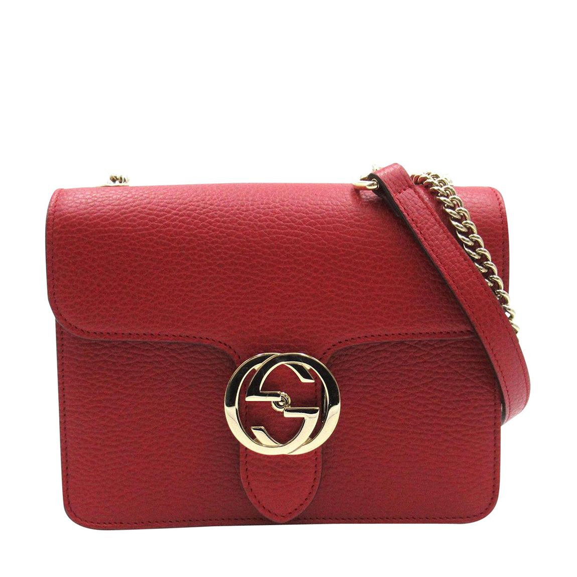 Red Gucci GG Chain Shoulder Bag main product photo