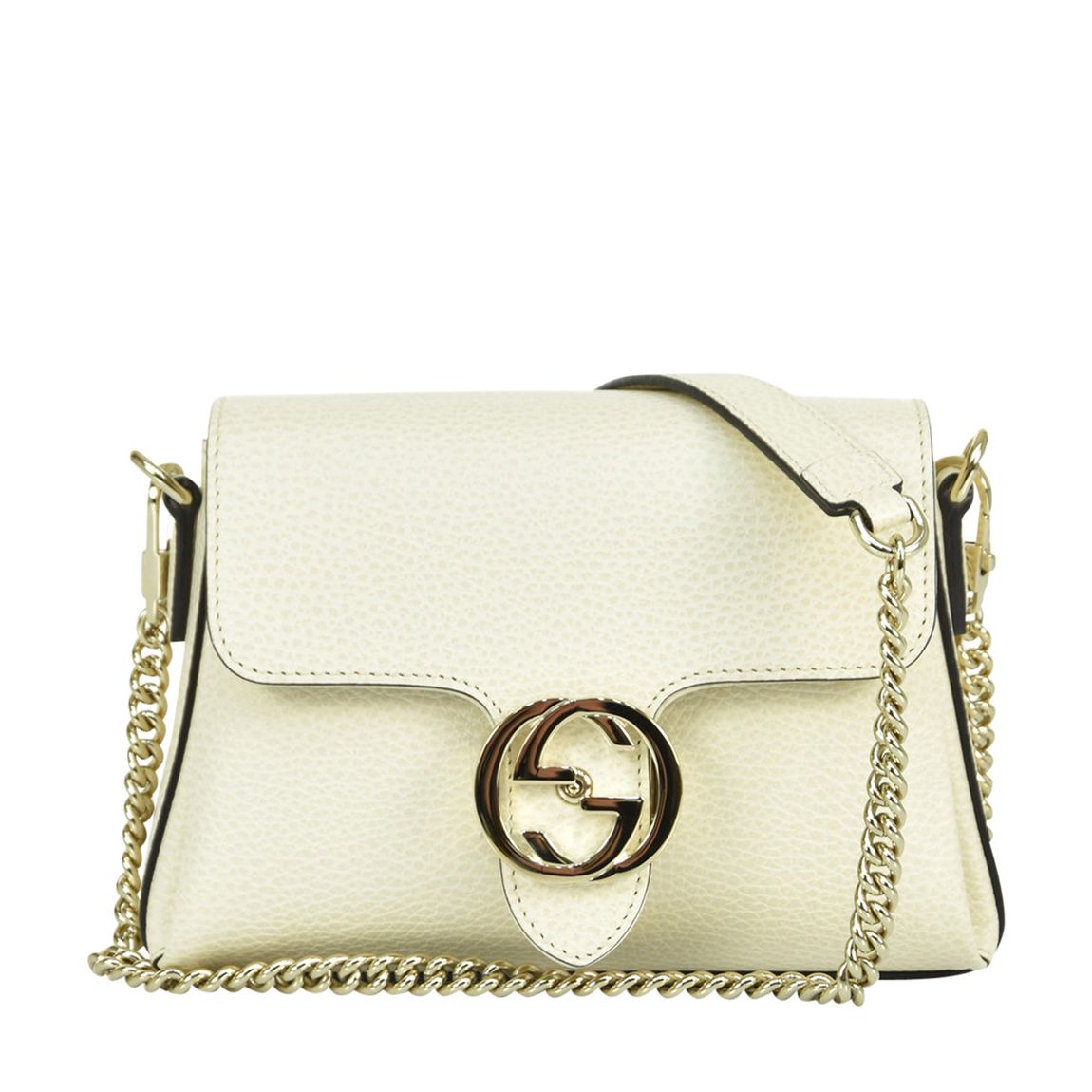 White Gucci GG Interlocking Shoulder Bag main product photo