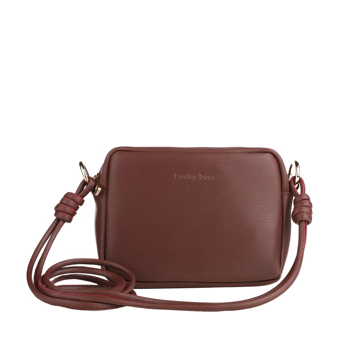 Claret Red Lucky Bees Crossbody Bag main product photo