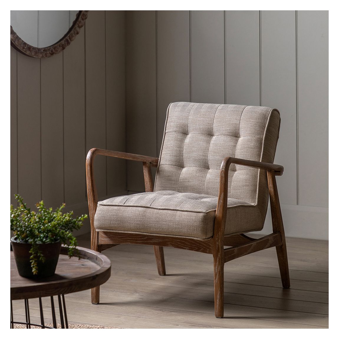 Dunstable Armchair, Herringbone main product photo