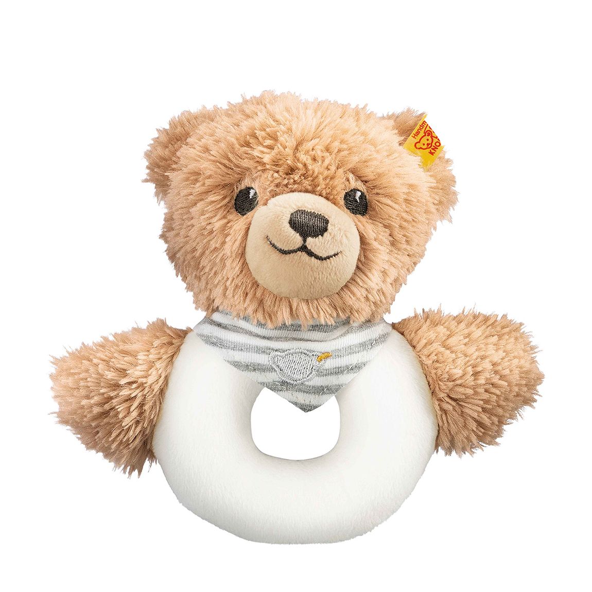 Sleep Well Bear Grip Toy With Rattle, Light Grey main product photo
