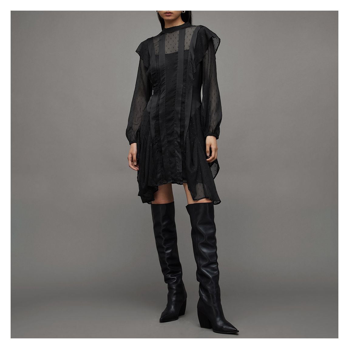 Black Fleur Shim Ls Dress main product photo