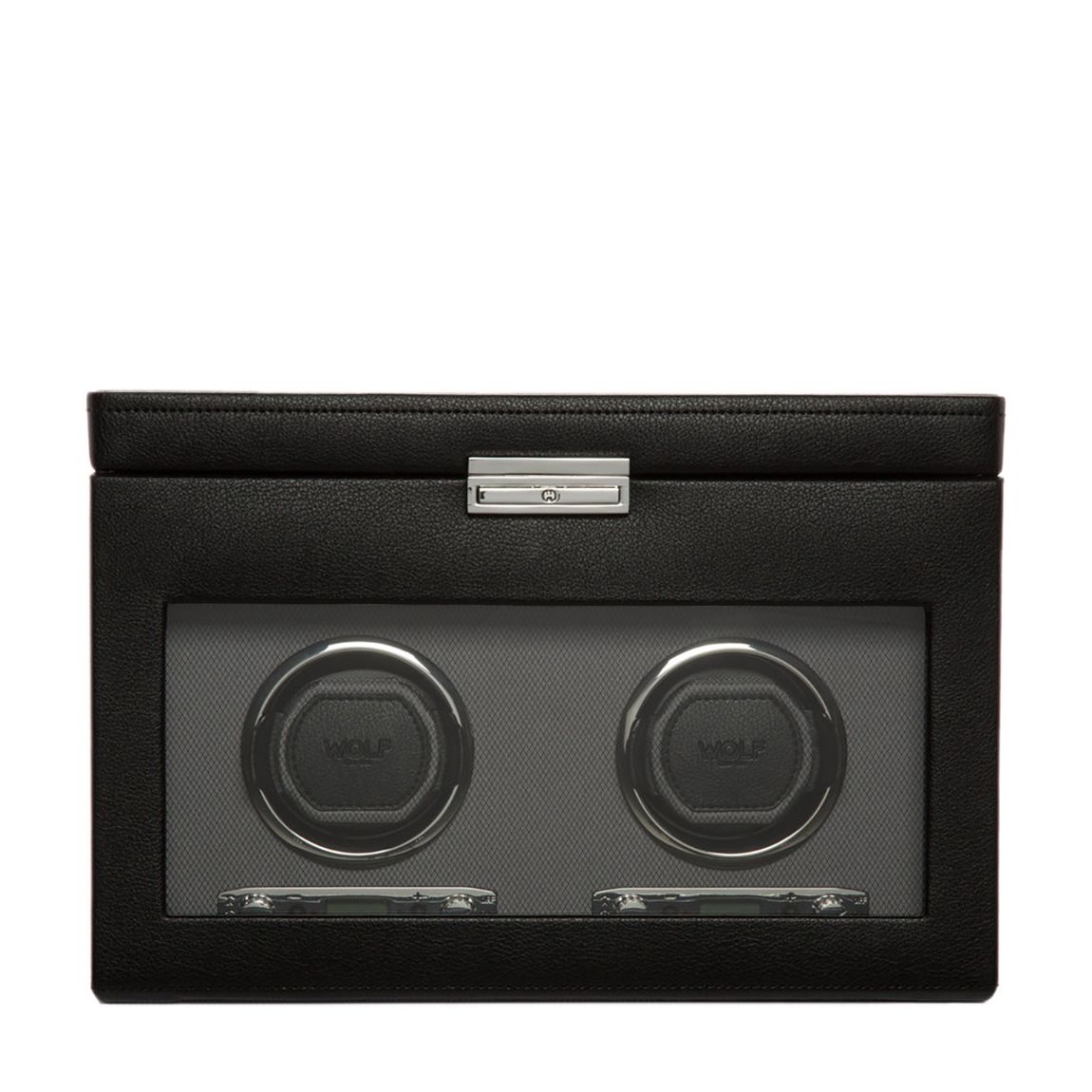 Black Viceroy Double Watch Winder with Storage main product photo