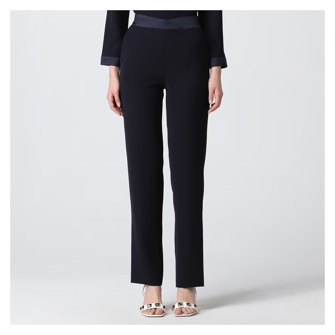 Navy Wrap Waist Trousers main product photo