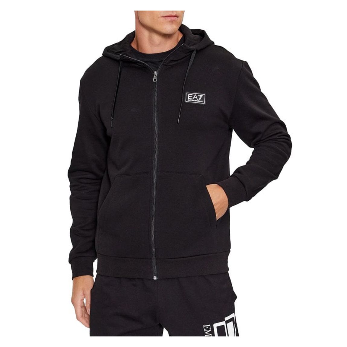 Black Logo Sleeve Zip Hoodie main product photo
