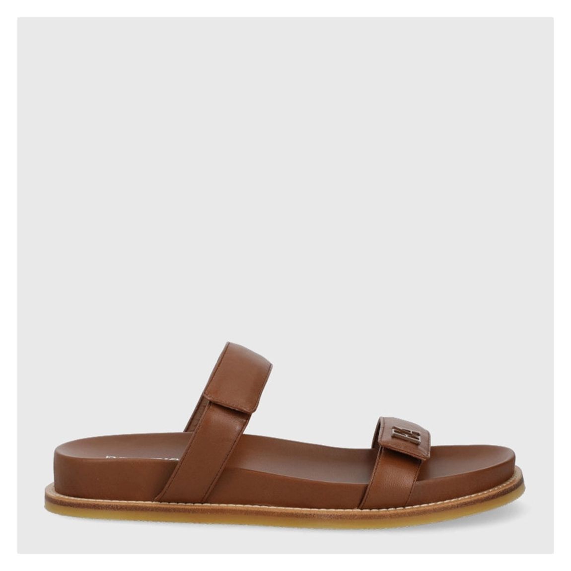 Brown Double Strap Leather Sandals main product photo