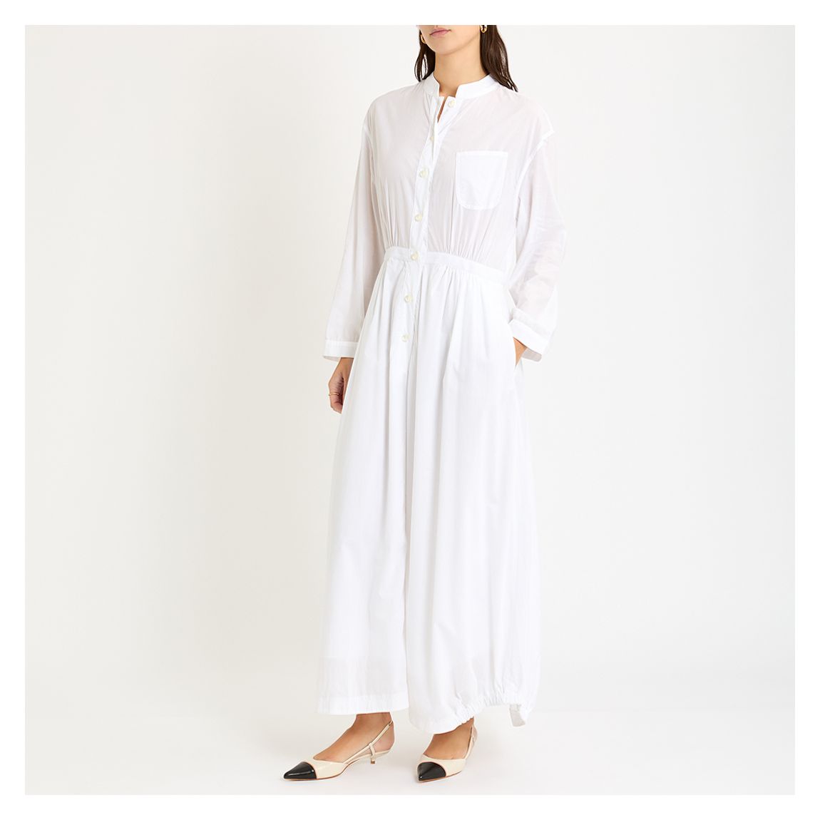 White Shirt Cotton Midi Dress main product photo