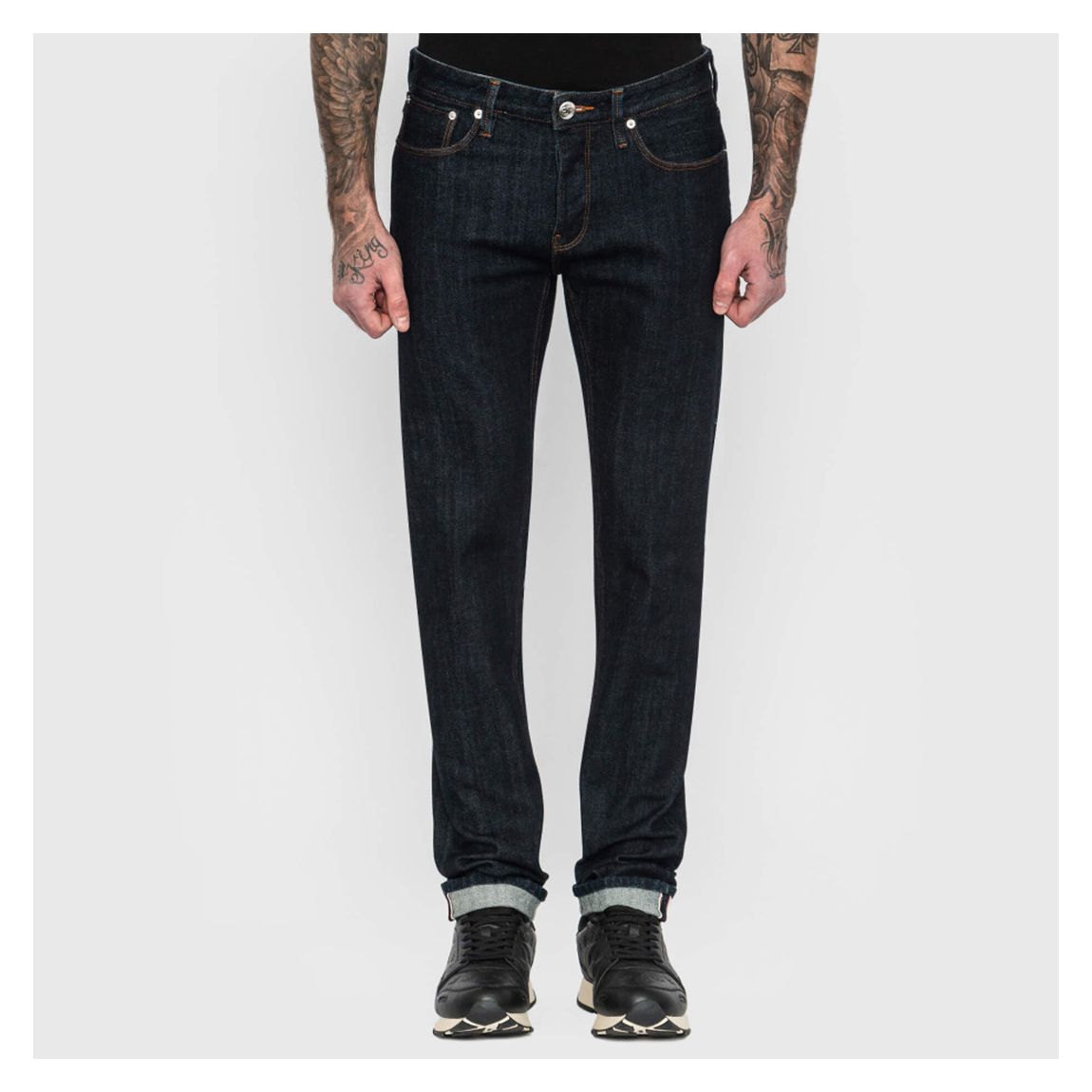 Dark Blue Straight Stretch Jeans main product photo