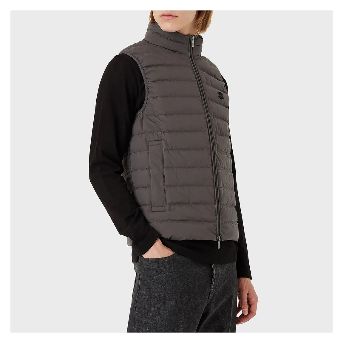 Grey Quilted Gilet main product photo