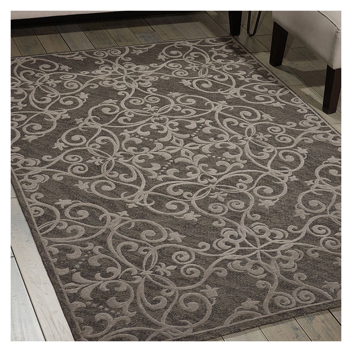 Damask 305x244cm Rug, Grey main product photo