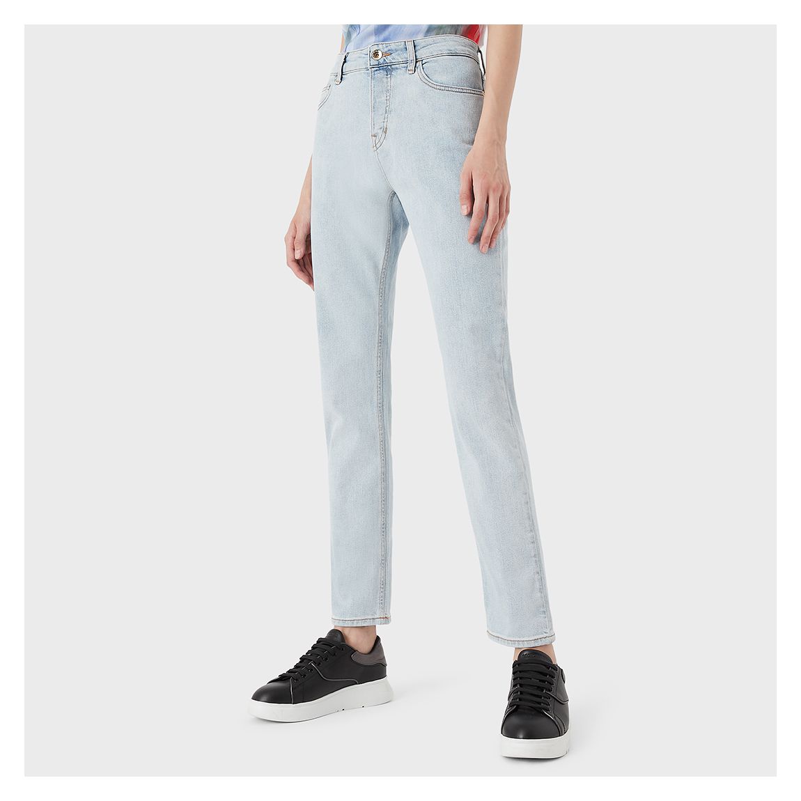 Light Blue High Waisted Stretch Jeans main product photo