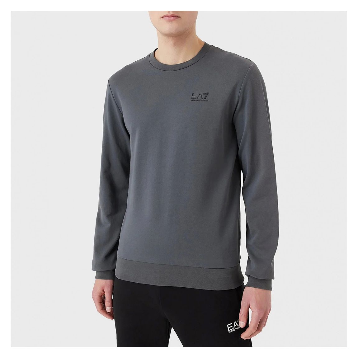Grey Crew Neck Cotton Sweatshirt main product photo