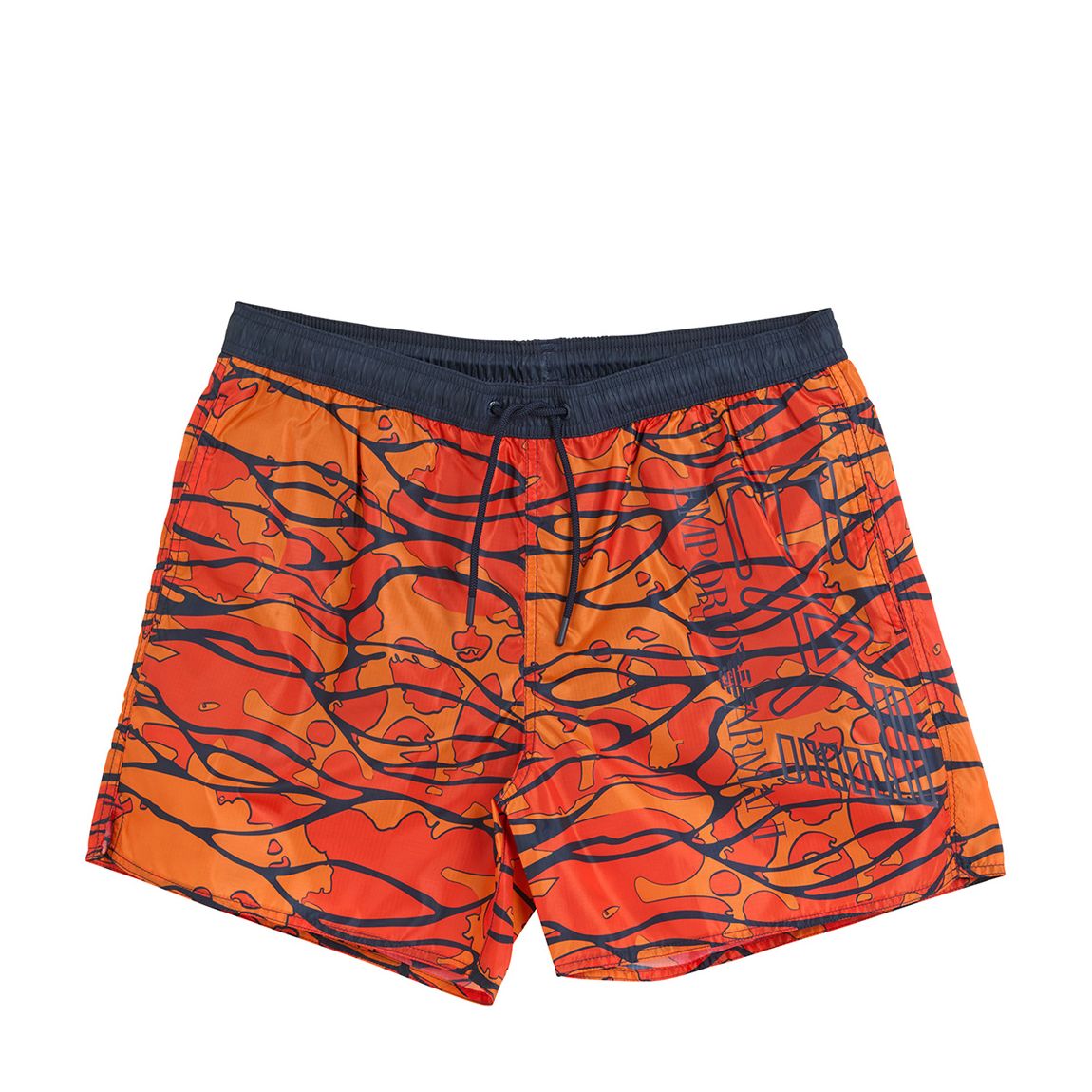 Orange Printed Swimming Trunks main product photo