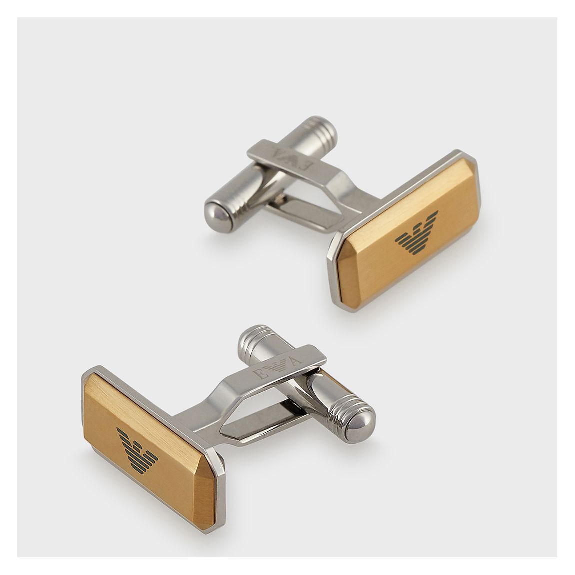 Silver/Gold Steel Cufflinks main product photo