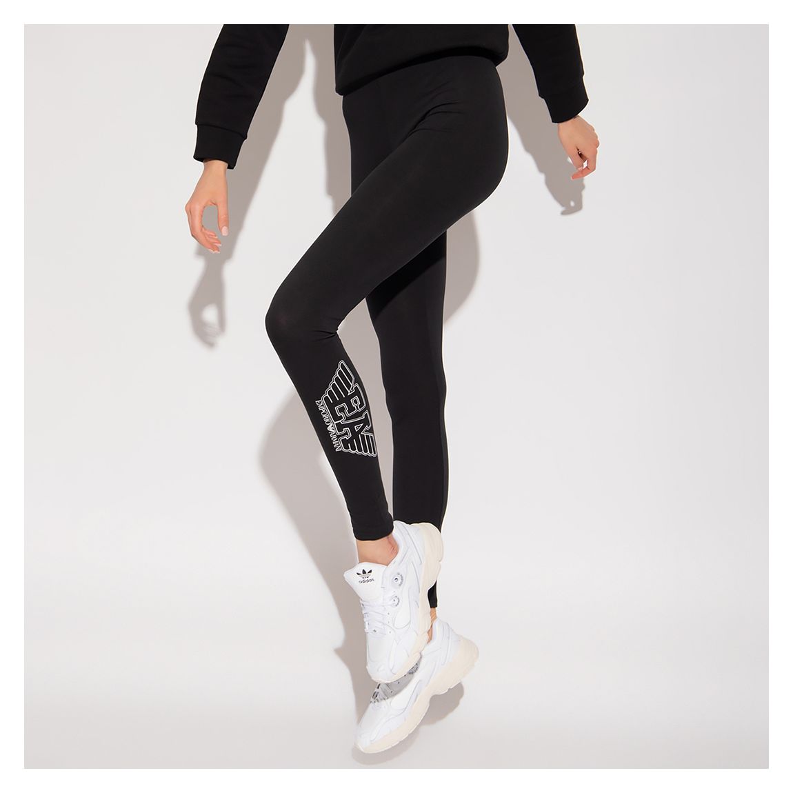 Black Cotton Blend Leggings main product photo