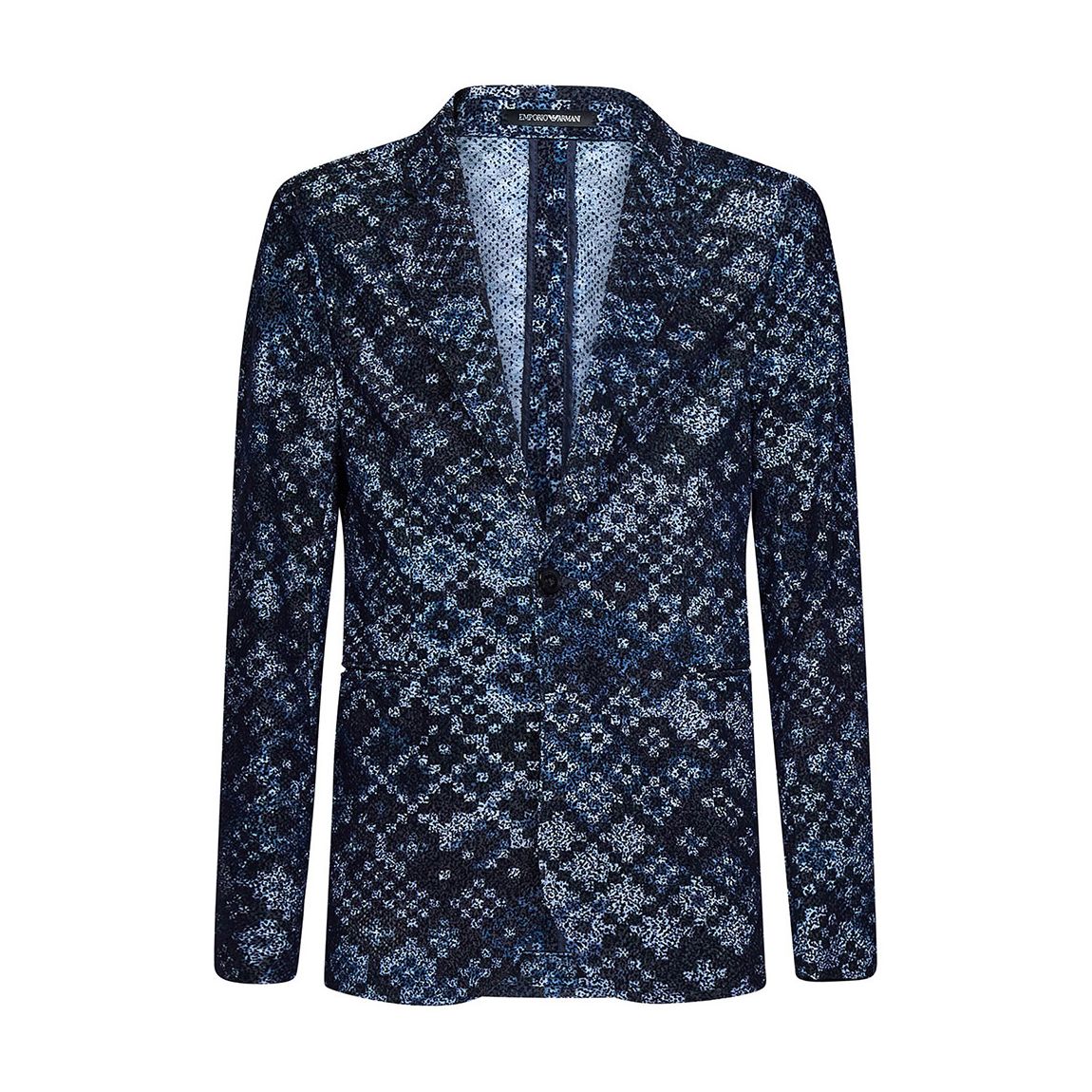 Navy Textured Single Breasted Blazer main product photo