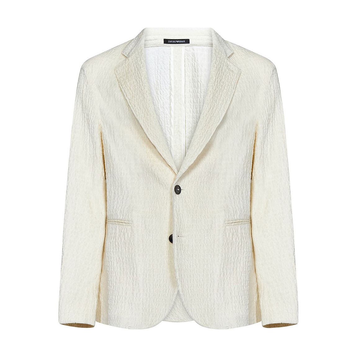 Cream Textured Single Breasted Blazer main product photo