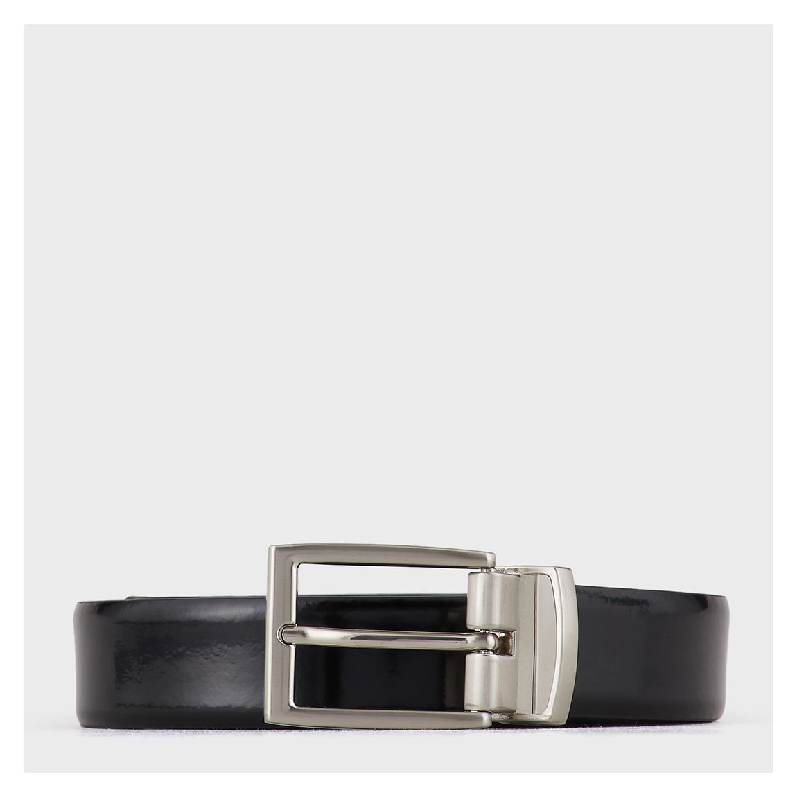 Black Embossed Leather Belt main product photo