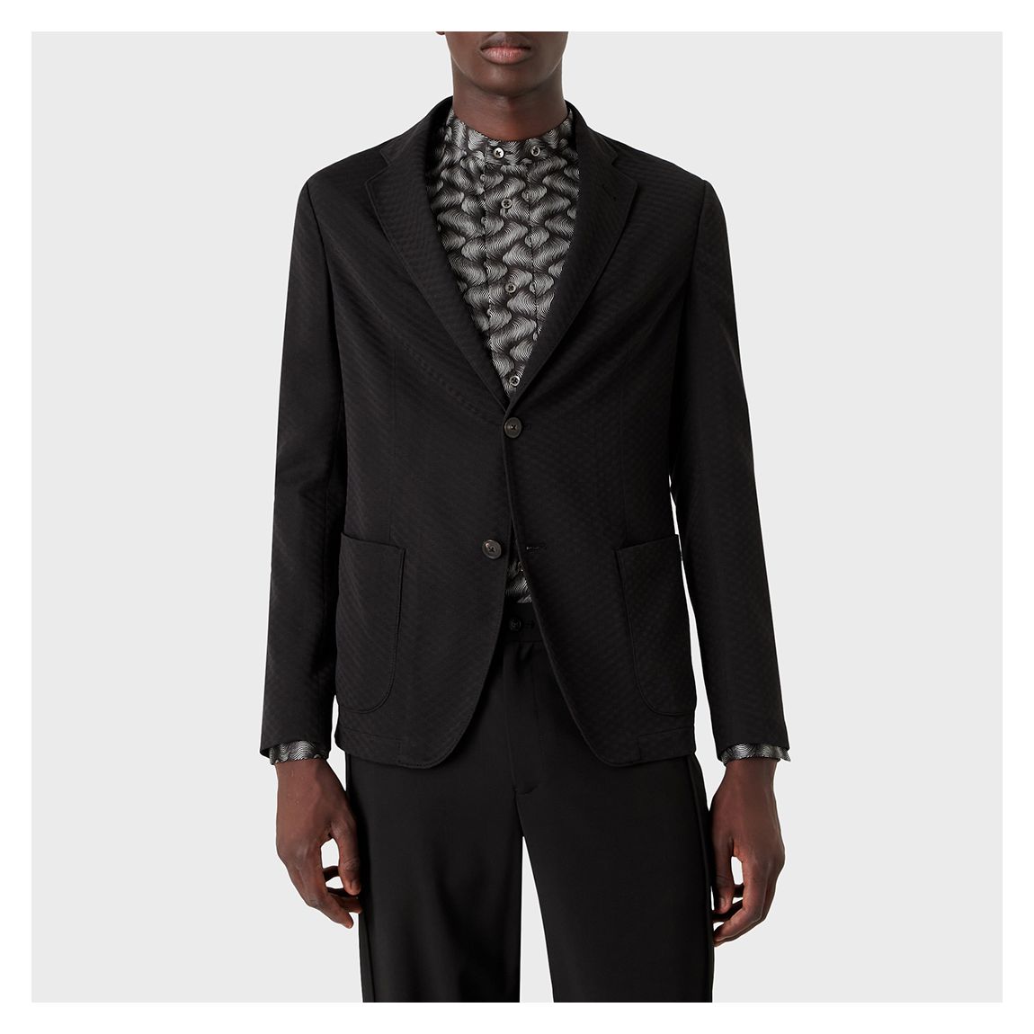 Black Textured Blazer main product photo