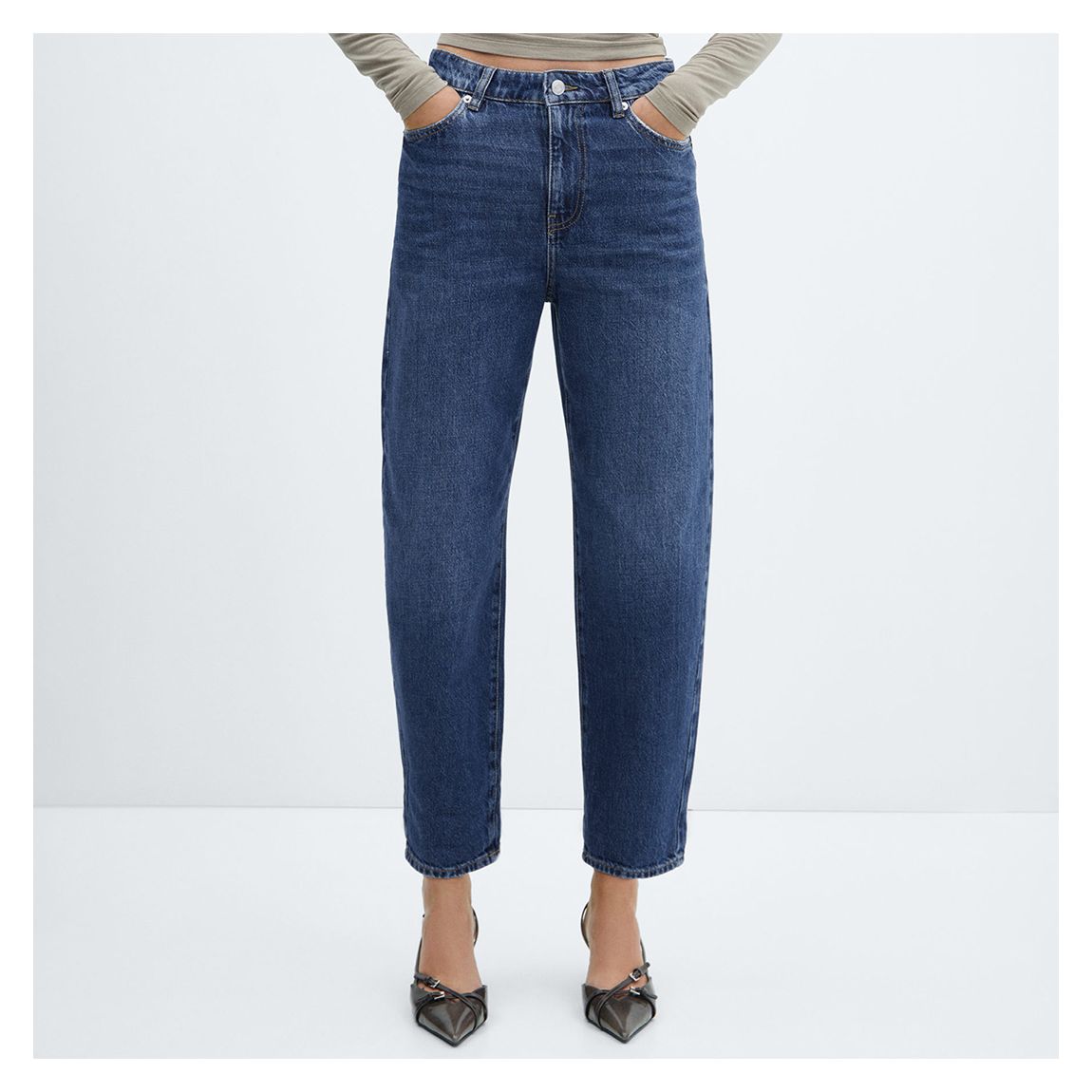 Blue High-Waist Jeans main product photo