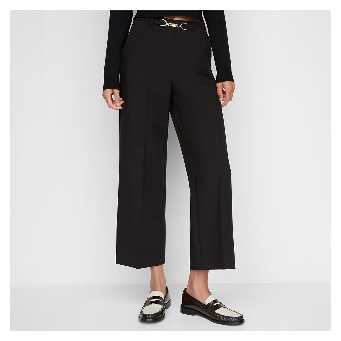 Black Belt Culottes Trousers main product photo