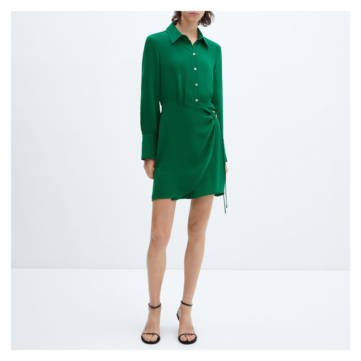 Green Shirt Mini Dress main product photo
