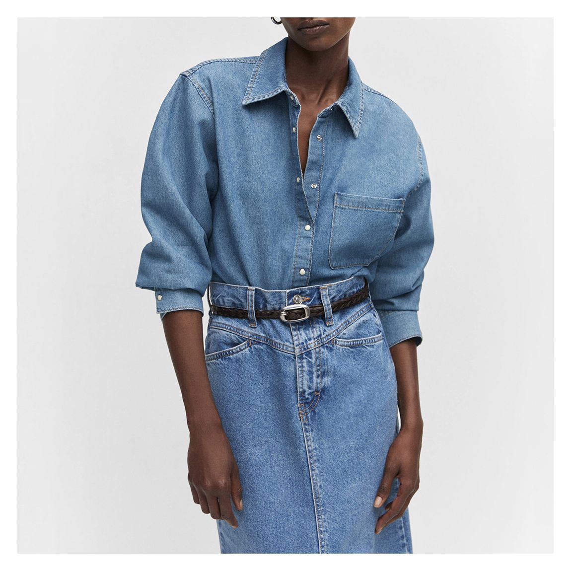 Blue Pocket Denim Shirt main product photo