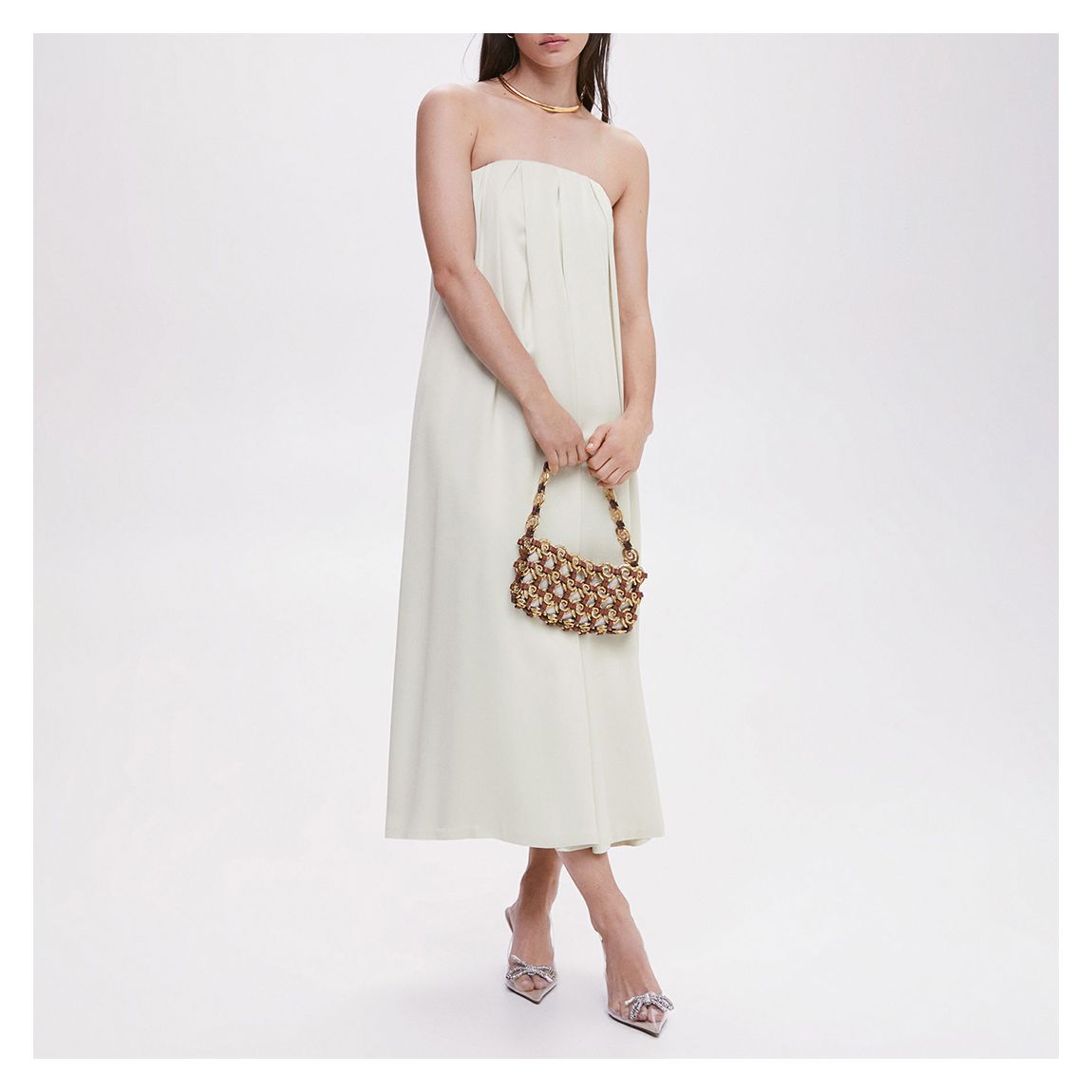 Beige Strapless Dress main product photo