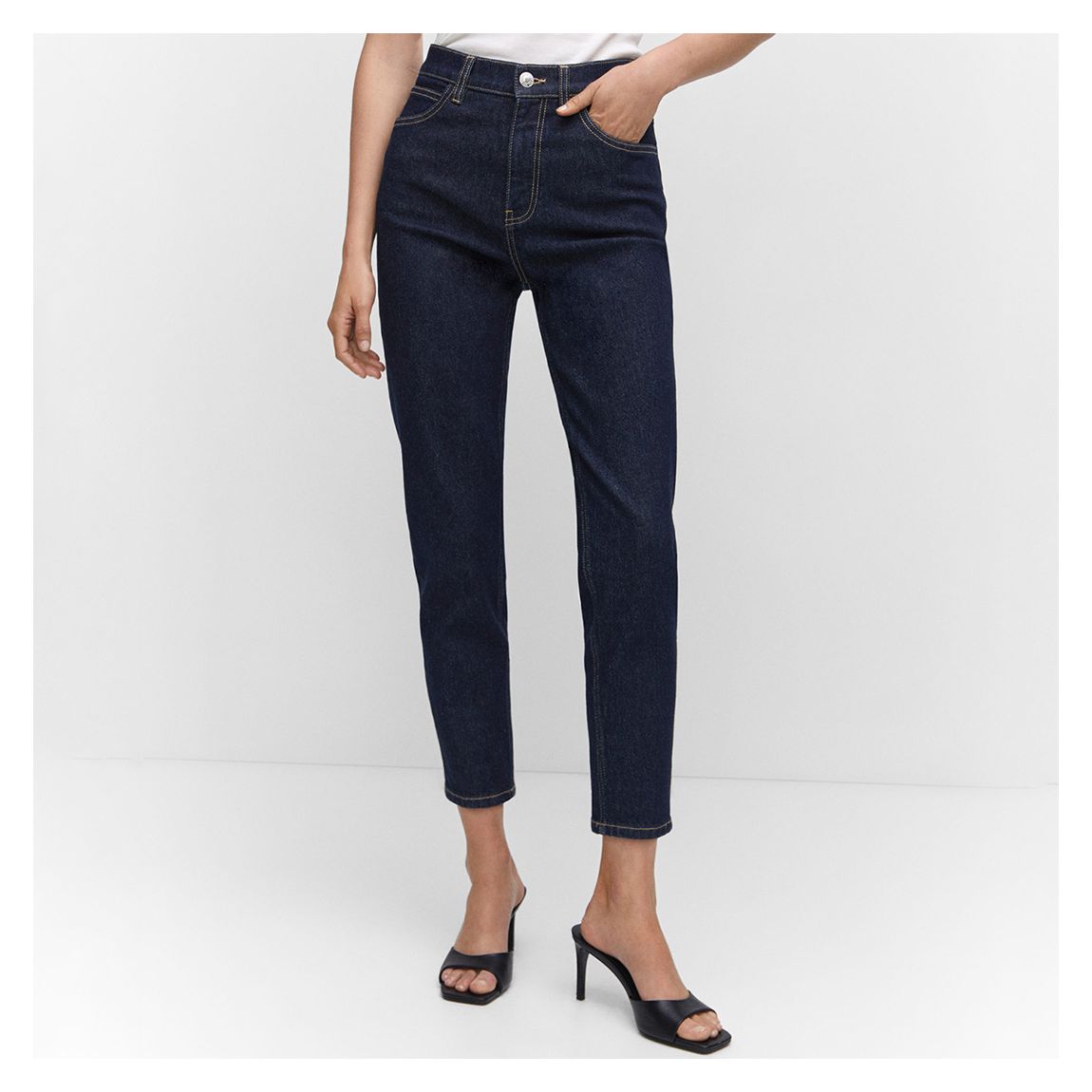 Blue Mom Comfort High-Rise Jeans main product photo