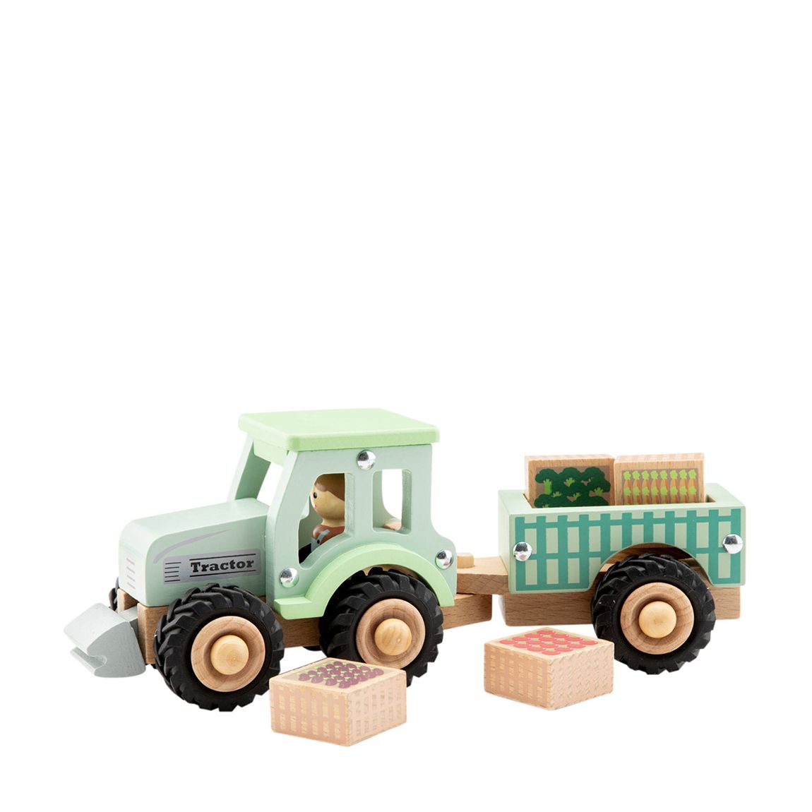 Tractor With Trailer Set, Vegetables main product photo