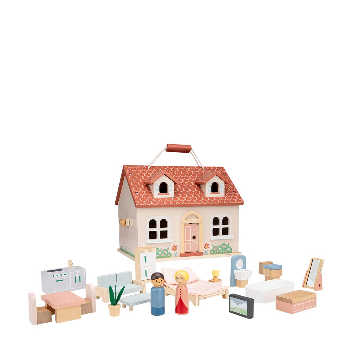 Foldable Doll House Including Furniture main product photo