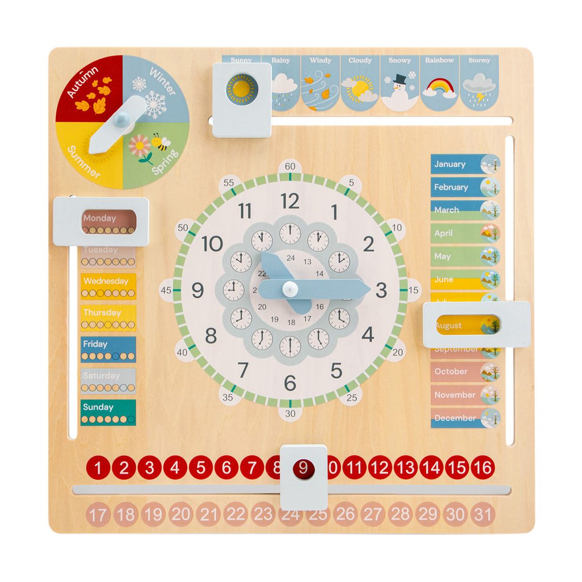 Calendar Wooden Clock main product photo