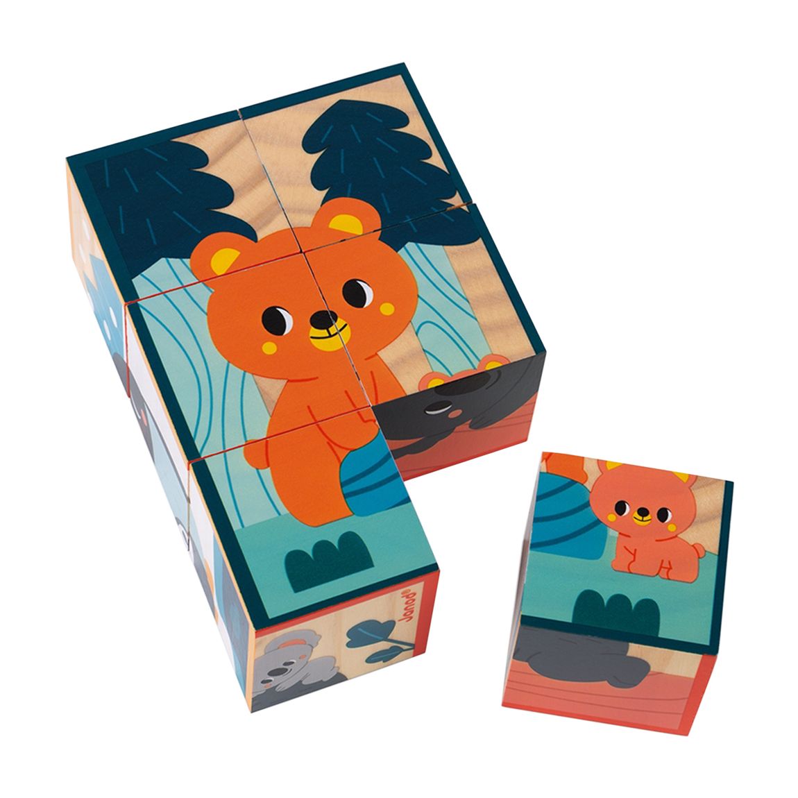 6 piece Animal Wooden Blocks main product photo