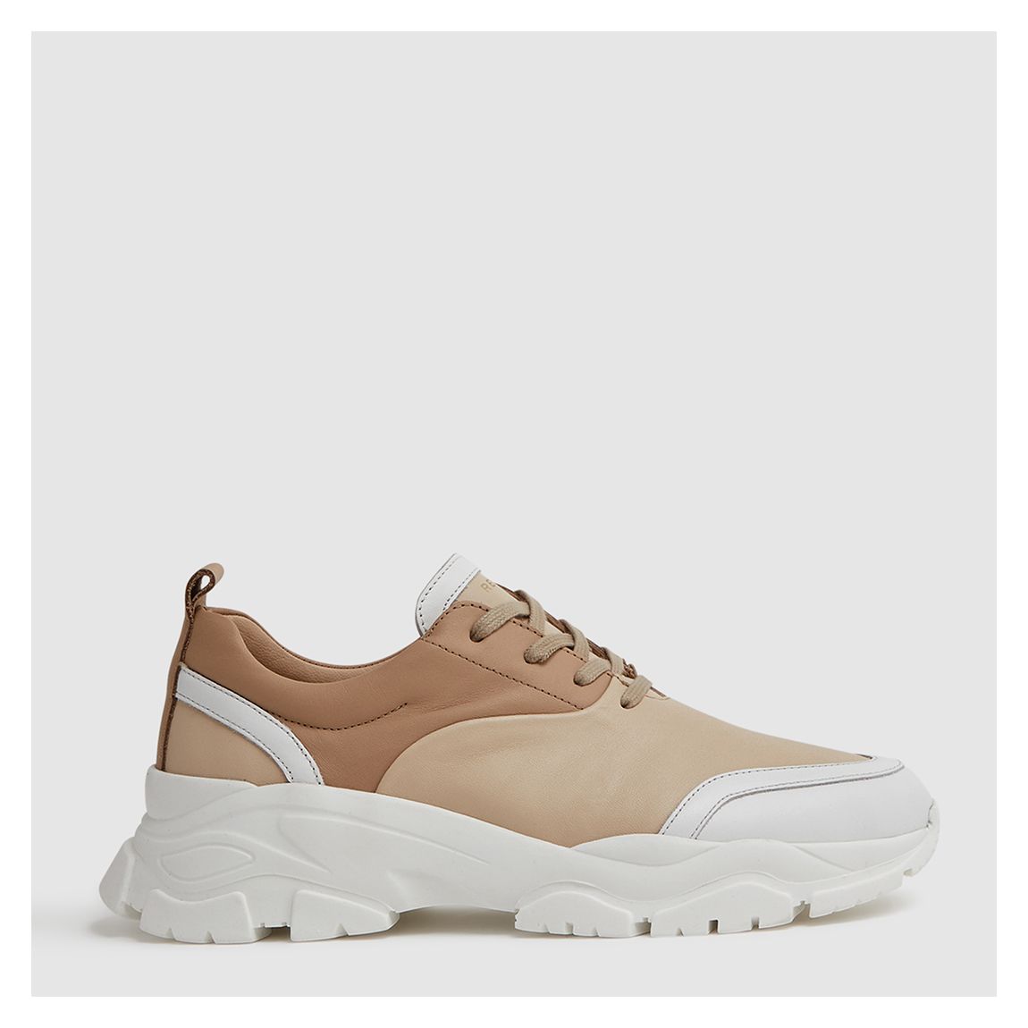 Tan Arden Lace Up Runner Trainers main product photo