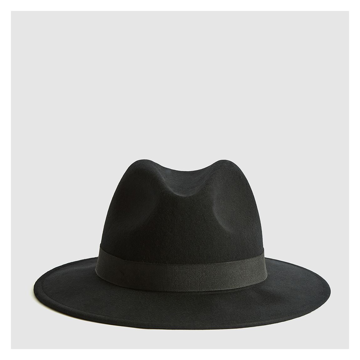 Black Ashbourne Wool Fedora Hat main product photo