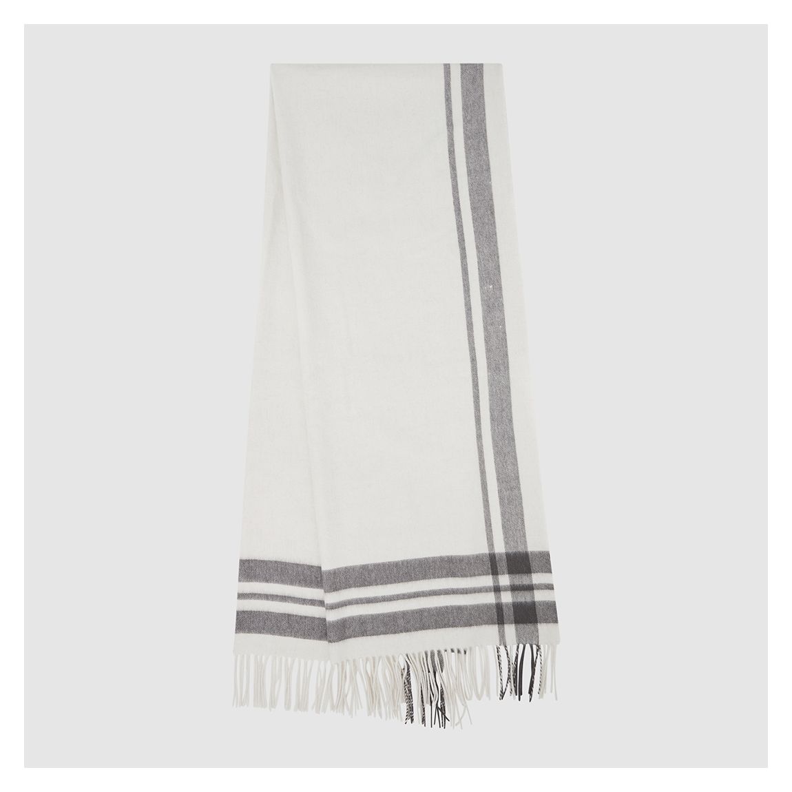 Ecru Martina Printed Wool Scarf main product photo