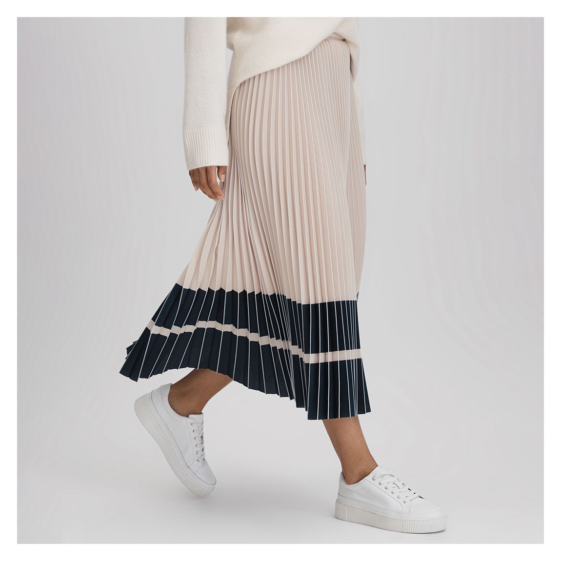 Nude Marie Pleated Midi Skirt main product photo