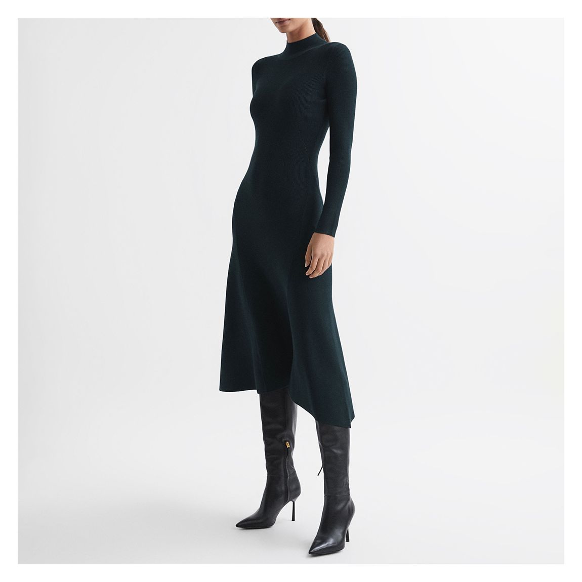 Teal Chrissy Knitted Midi Dress main product photo