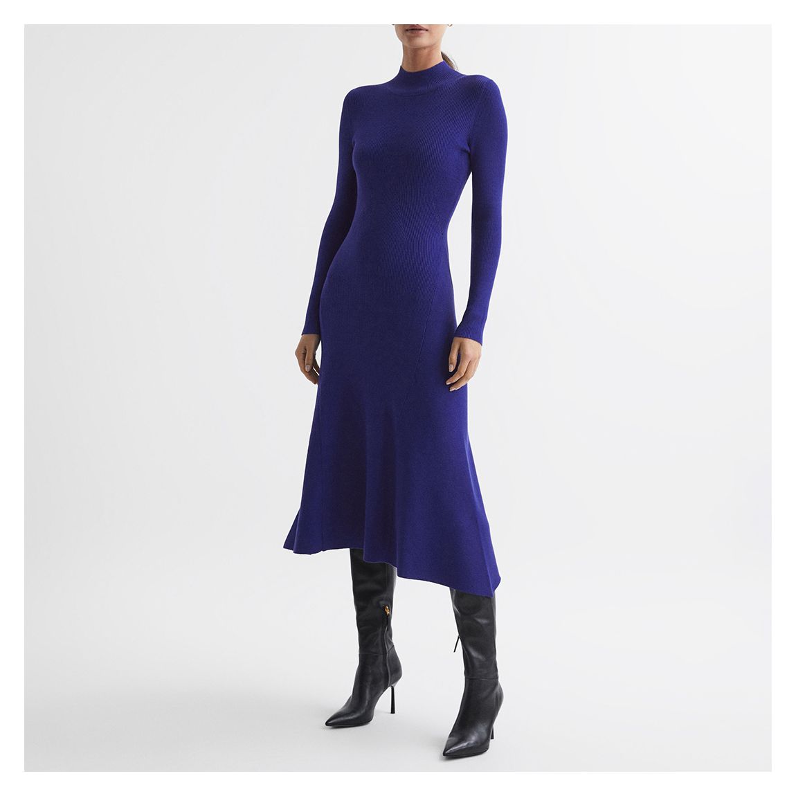 Blue Chrissy Knitted Midi Dress main product photo