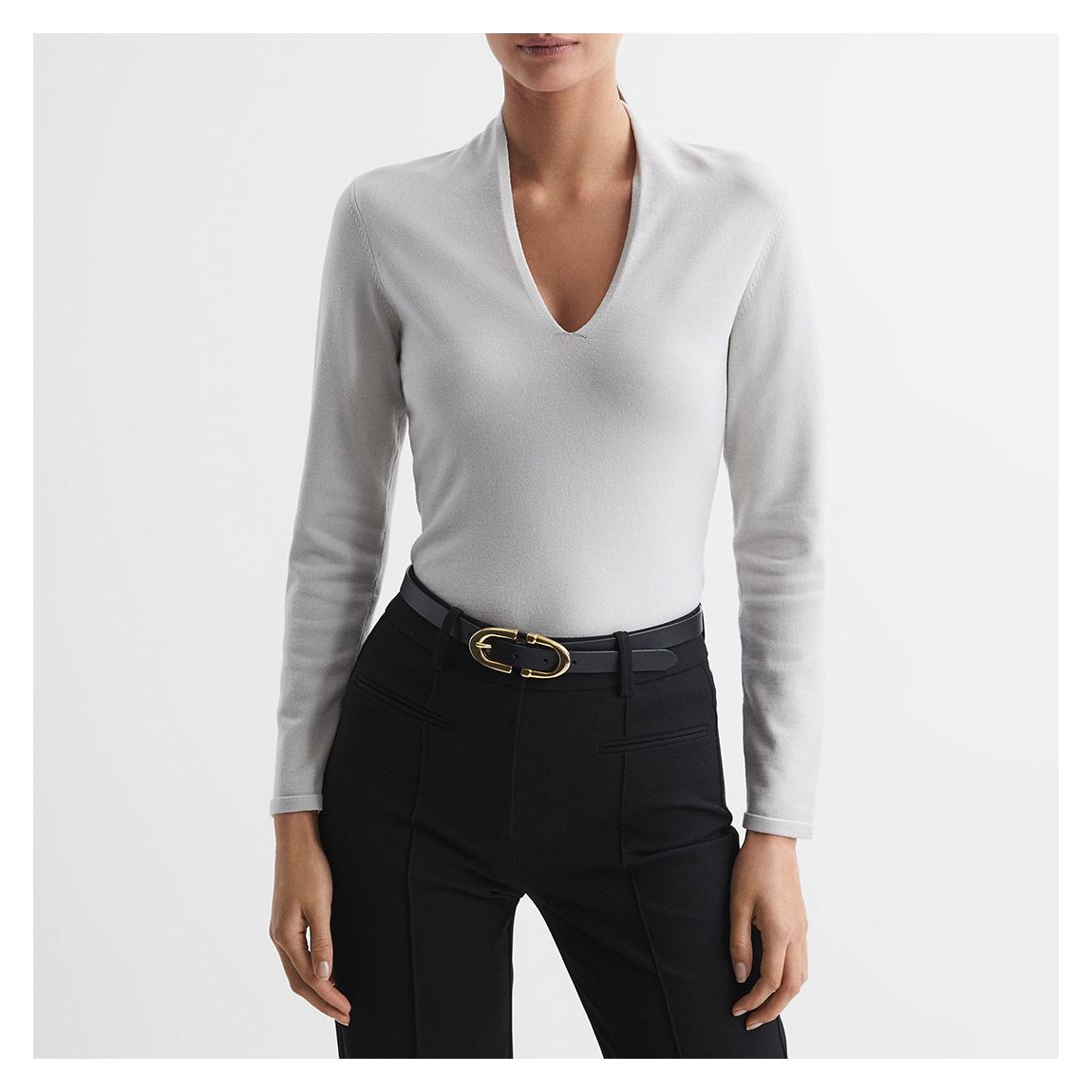Grey Lina Ruched Top main product photo