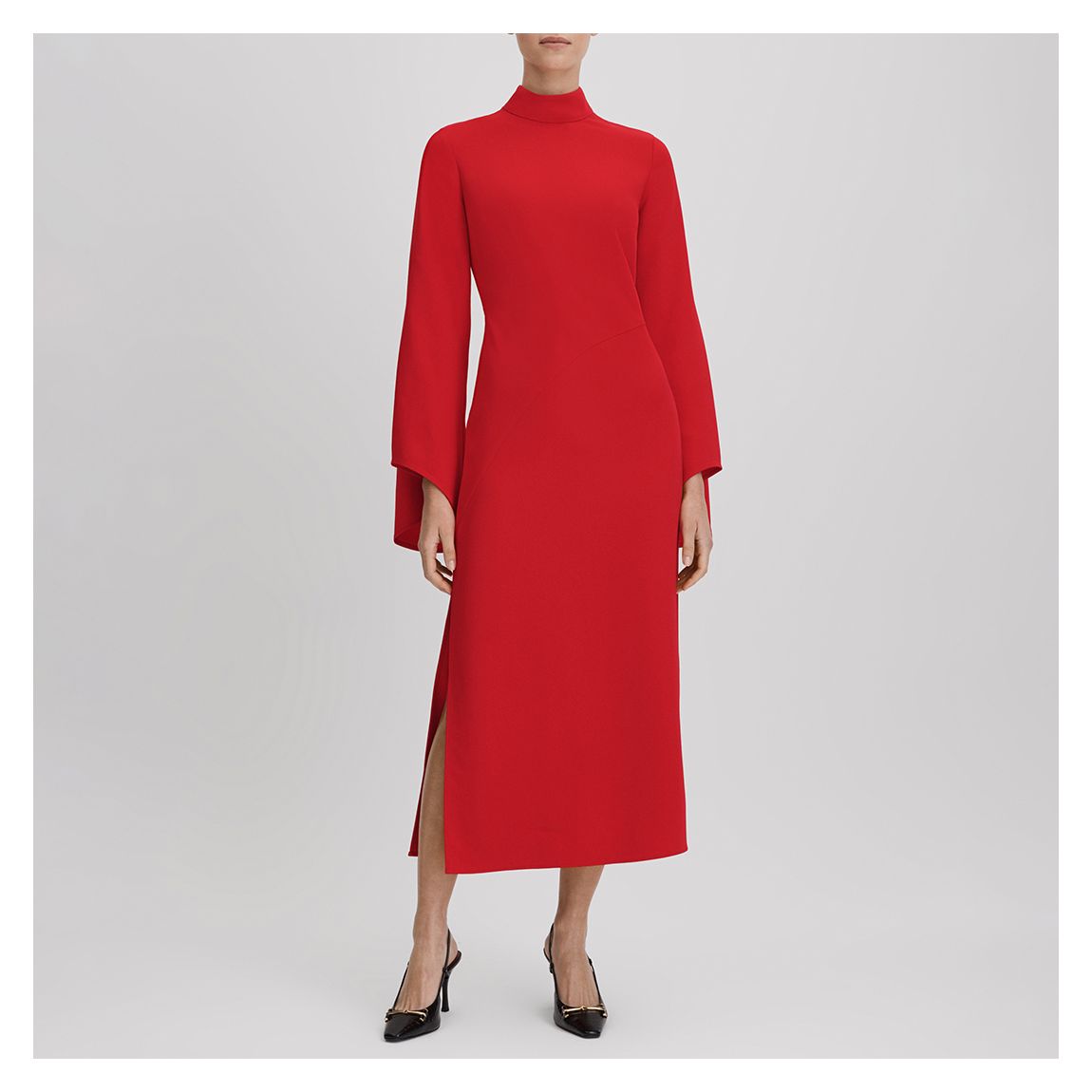 Red Katya Long Sleeve Bodycon Dress main product photo
