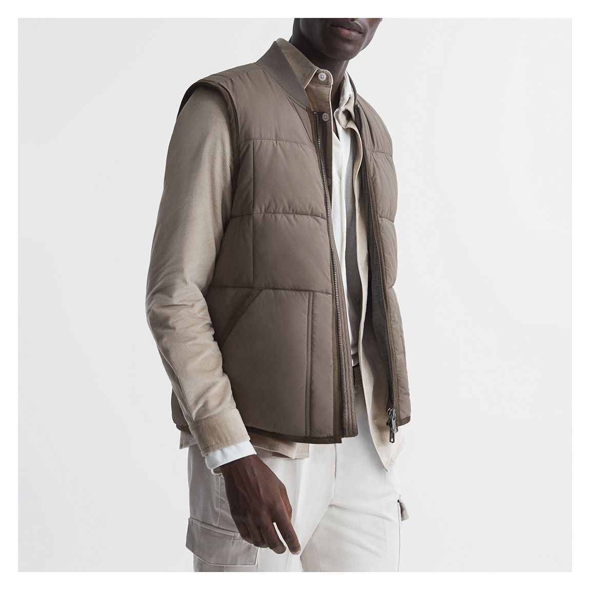 Brown Pilgrim Zip Gilet main product photo