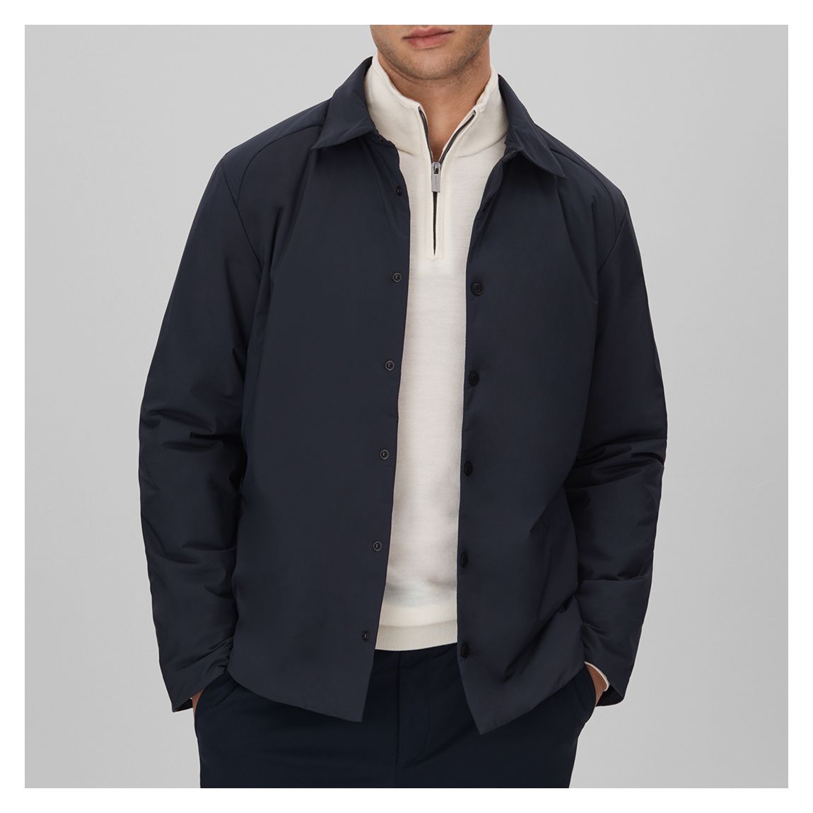 Navy Richard Wadded Technic Jacket main product photo