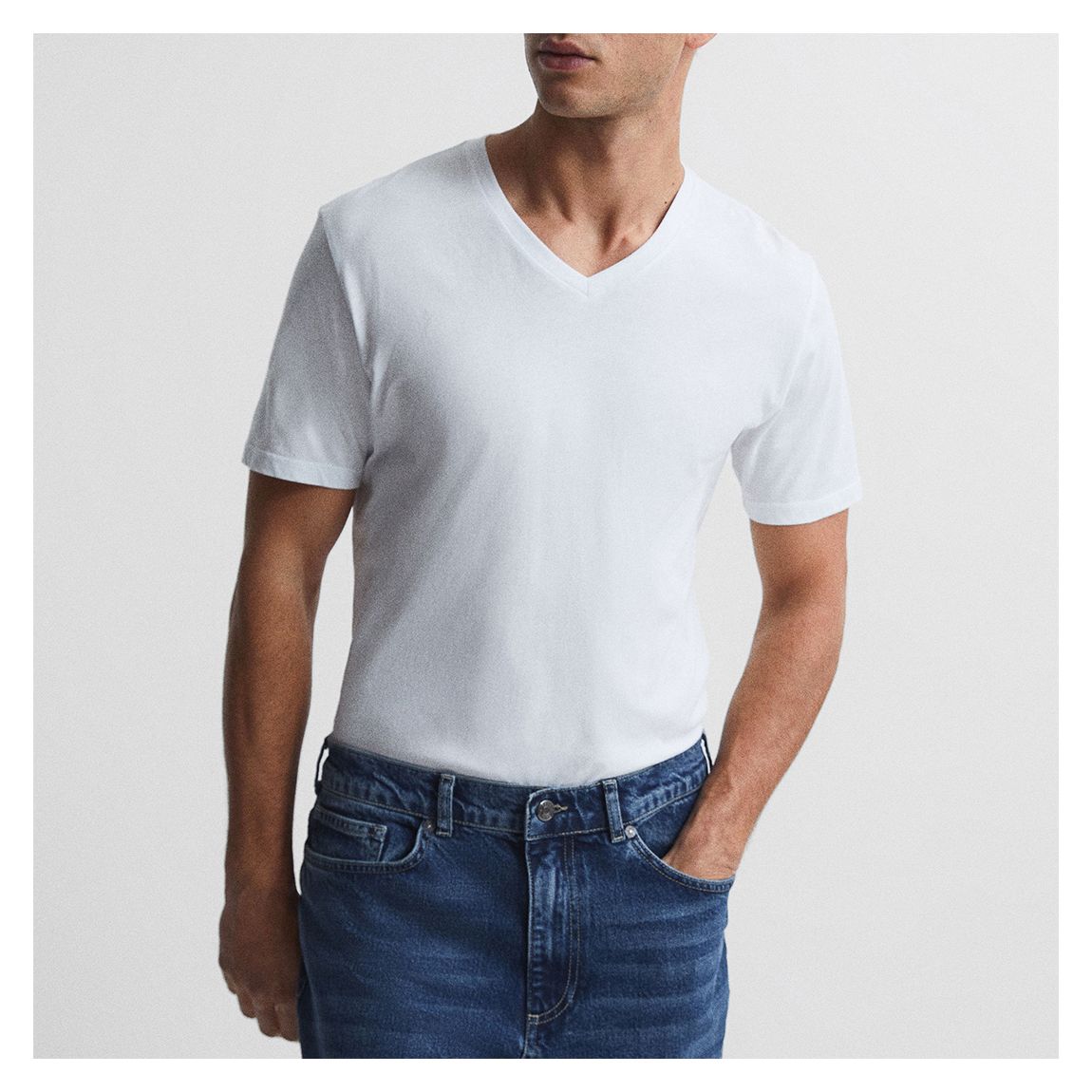 White Dayton V-Neck T-Shirt main product photo
