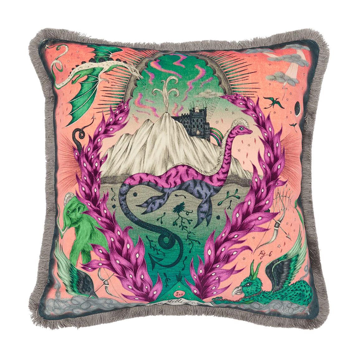 Highlan Luxury Velvet Cushion 46x46cm, Pink main product photo