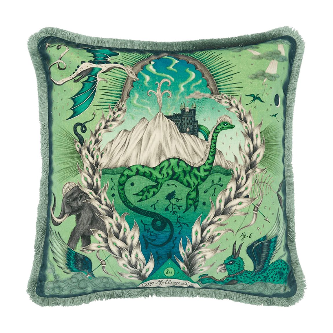 Highlan Luxury Velvet Cushion 46x46cm, Green main product photo