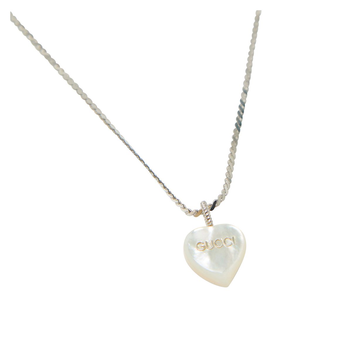 Gucci Mother Of Pearl Heart Pendant Necklace main product photo