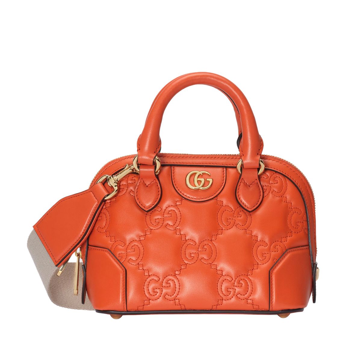 Gucci Orange Mini Matelasse Top Handle Bag main product photo